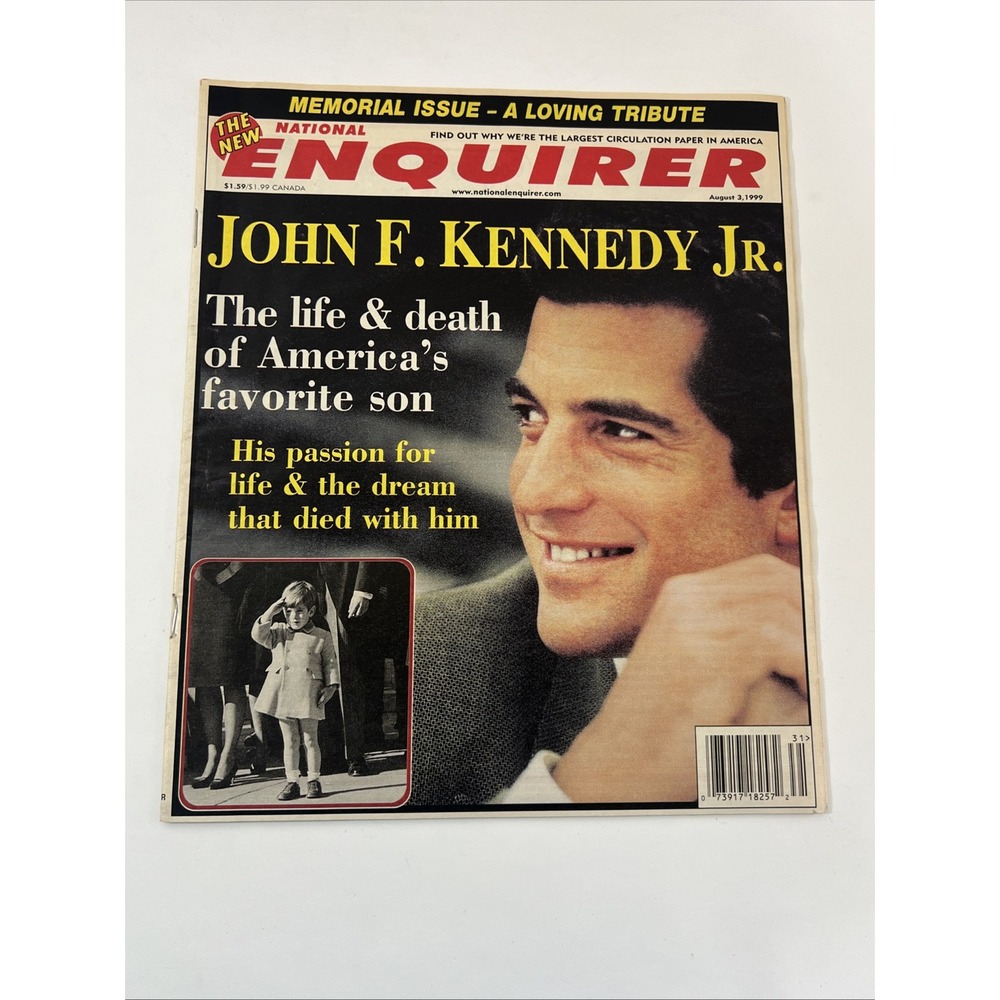 National Enquirer /STAR August 3,‎ 1999 John F Kennedy Jr Memorial  Lot 3 NEW - Picture 6 of 8